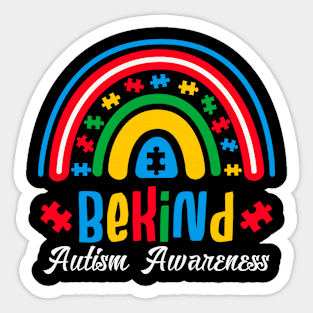 Rainbow Puzzle piece Autism Awareness Gift for Birthday, Mother's Day, Thanksgiving, Christmas Sticker